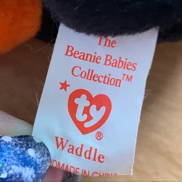 Waddle Penguin PVC 4th Gen 1995 Retired Ty Beanie Baby Mint & Teenie Lot - Picture 5 of 9